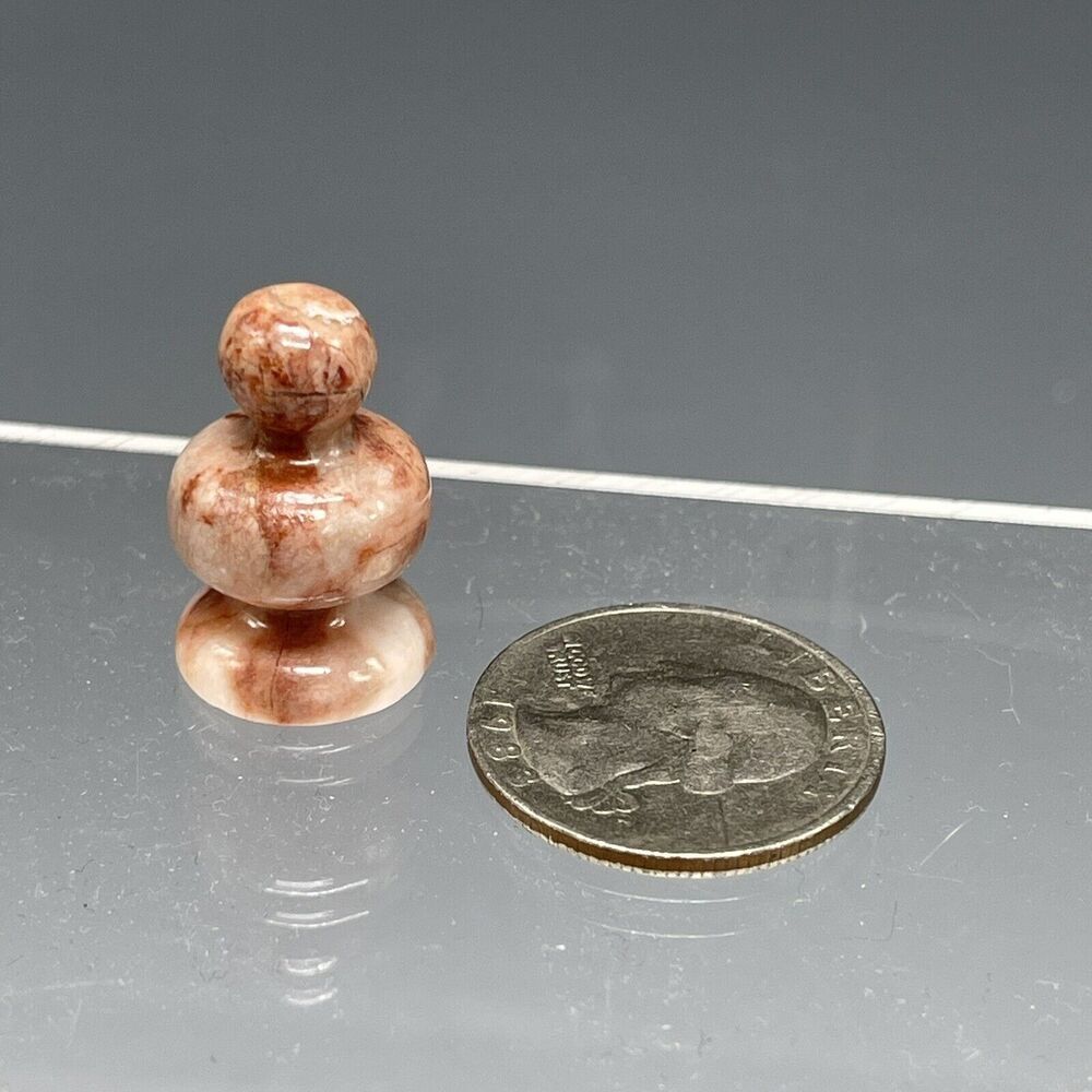Marble Onyx Stone PAWN Chess‎ Piece Hand Carved Miniature 3/4" X 1/4"